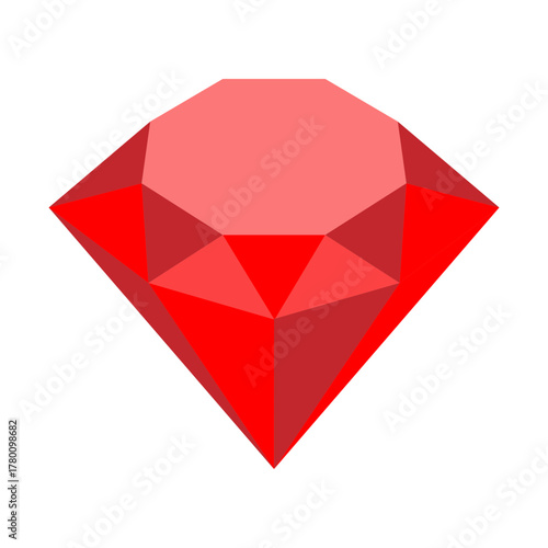 Ruby Vector Flat Icon Design