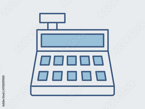 Billing machine icon. Supermarket icon vector. Outline vector icons. Flat illustration concept.