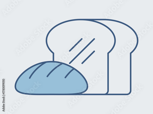 Bread icon. Supermarket icon vector. Outline vector icons. Flat illustration concept.