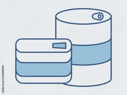 Canned food icon. Supermarket icon vector. Outline vector icons. Flat illustration concept.