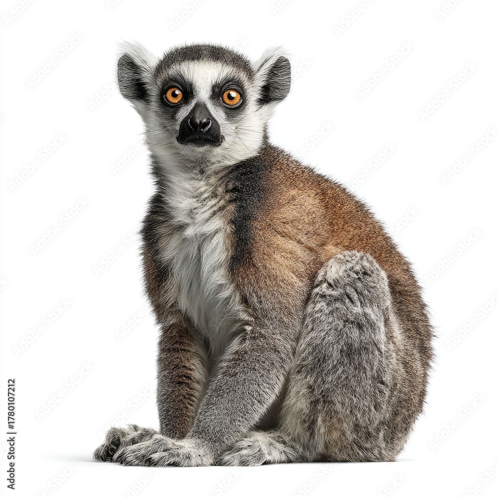 Obraz premium Captivating lemur portrait studio environment gigapixel image professional photography close-up view