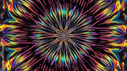 Shifting kaleidoscope of colors and symmetry