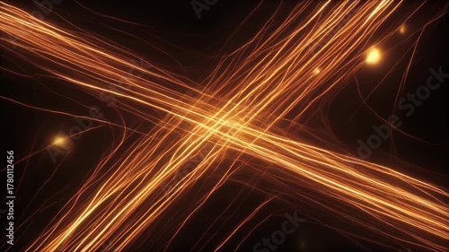 Streams of glowing energy flowing diagonally 