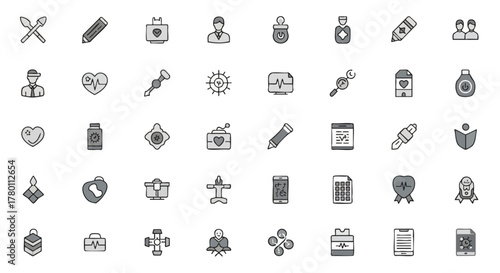 A comprehensive collection of business and web vector icons featuring symbols for internet, phone, mobile, money, home, and shopping design