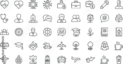 Fun cartoon doodle vector set for design illustration