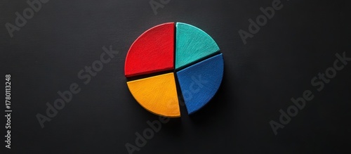 Colorful pie chart graphic on dark background. Free Download Colorful pie chart graphic on dark background. - GFXLoad