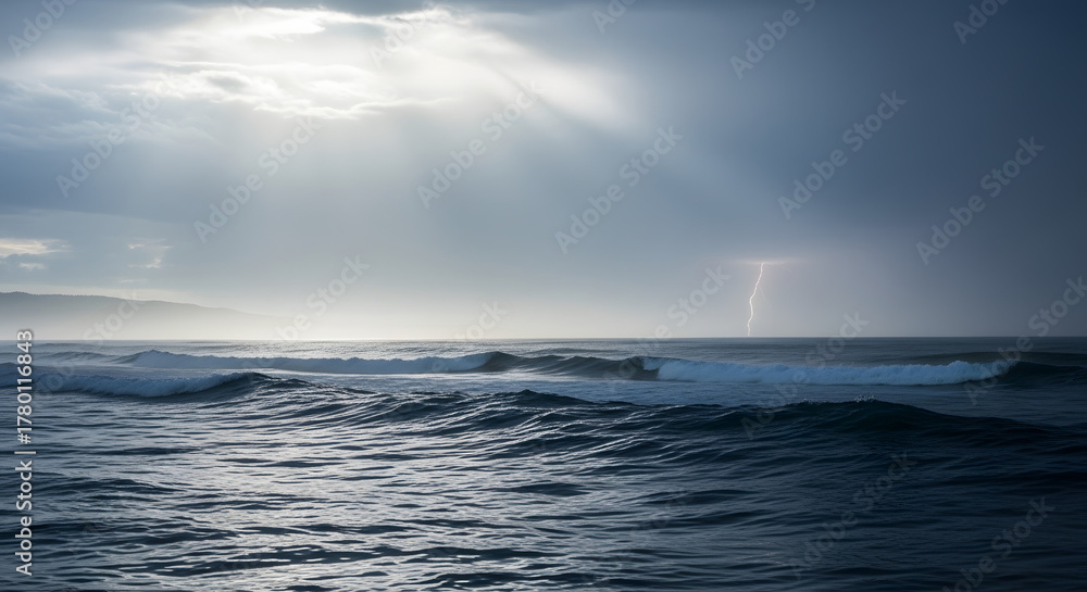 Obraz premium storm over the sea.