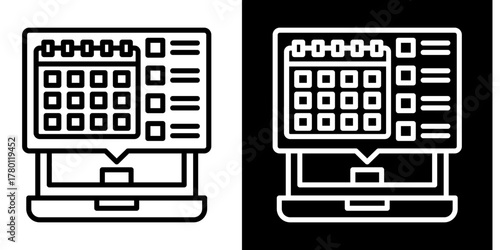 Schedule Management Icon Set White Style Collection
