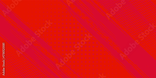 Halftone Background red and crimson pop art vector with halftone dots in comic style dark