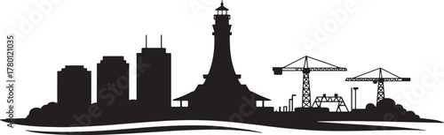 Karachi Urban Silhouette Cityscape Architecture Pakistan Skyline Construction Landmarks Travel