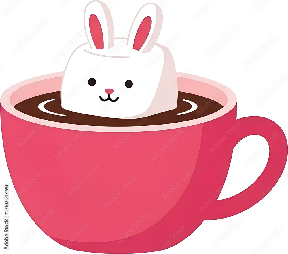 Fototapeta premium 마시멜로 핫초코 : Marshmallow Hot Chocolate