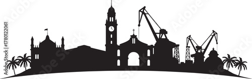 Silhouette Skyline of Las Palmas Cityscape Gran Canaria Landmark Canary Islands Architectural Icon