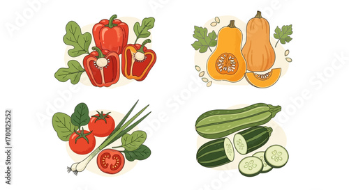 Vibrant Vegetable Medley Fresh Harvest Still Life