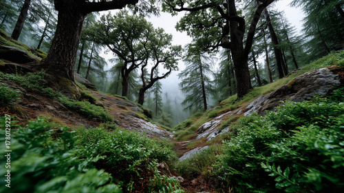 forest in the mountains