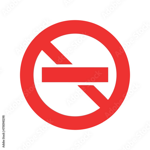 Red prohibition sign no entry symbol forbidden icon warning alert restricted access graphic