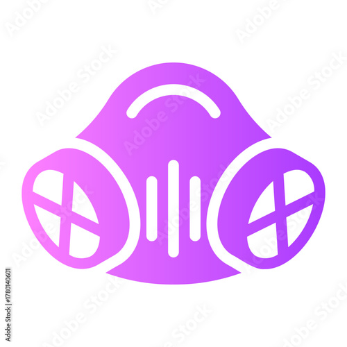 face mask gradient icon