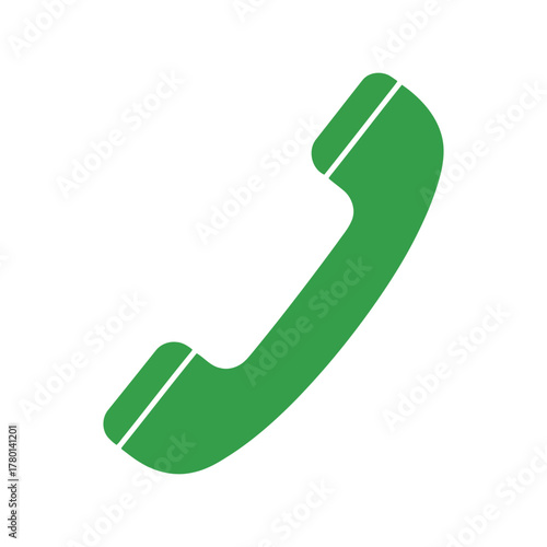 Green telephone handset icon vector illustration communication symbol contact graphic support icon isolated eps