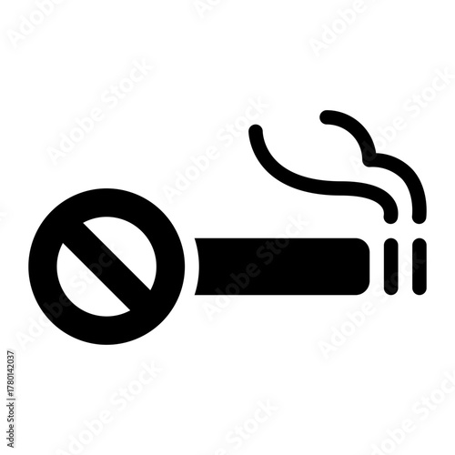 no smoking glyph icon