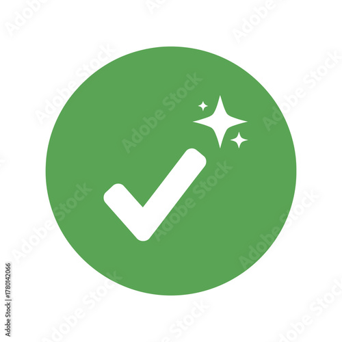 Green checkmark circle icon success approval confirmation clean verified positive done yes good