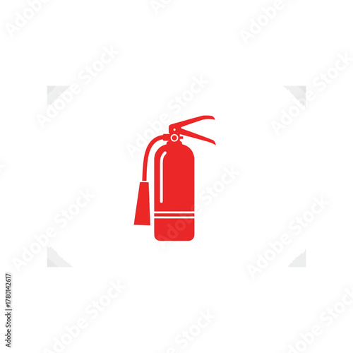 Red fire extinguisher vector illustration safety equipment emergency response fire prevention icon isolated eps graphic