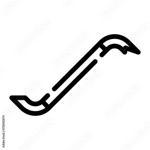 crowbar line icon