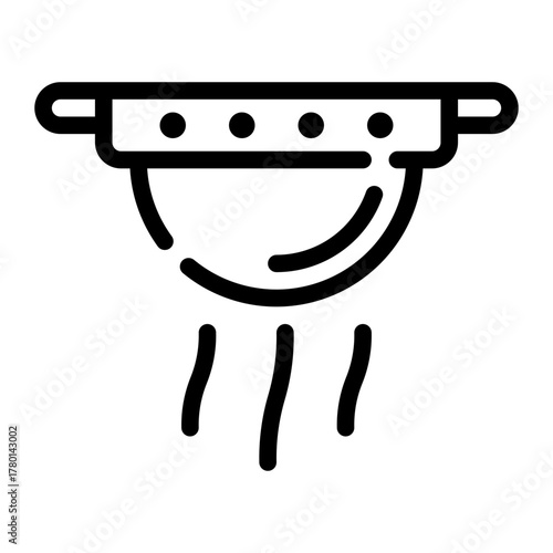 smoke detection line icon