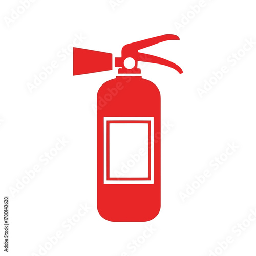Red fire extinguisher vector graphic safety equipment emergency response icon fire prevention tool