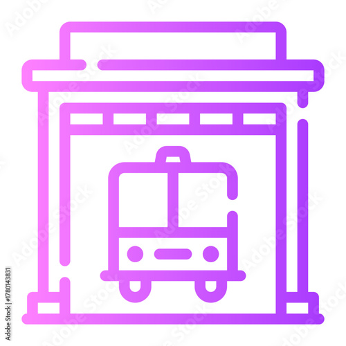 fire station gradient icon