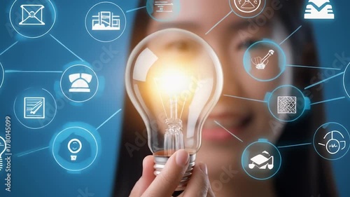 man hand pressing social network icon