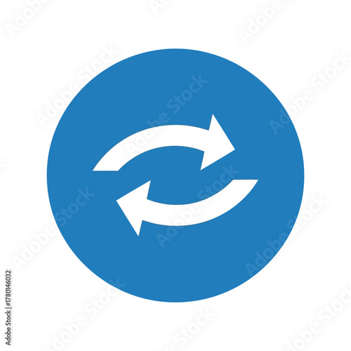 Circular arrows icon refresh symbol reload repeat loop cycle update sync exchange vector graphic