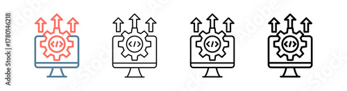 Software Development Icon Collection Set Different Style