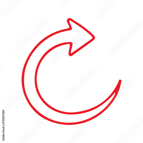 Free Download Curved Arrow Icon: Redo, Undo, Refresh, Reload Symbol PNG - GFXLoad