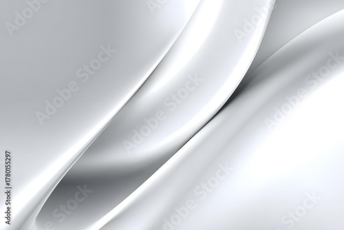 Wallpaper Mural white and silver luxury background with smooth metallic texture, clean minimal style Torontodigital.ca