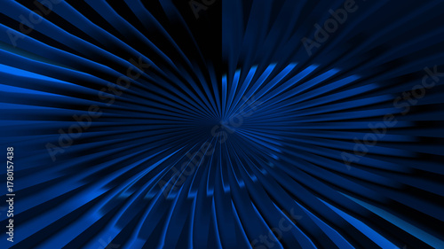 Abstract dark blue background with radial lines converging to a central point