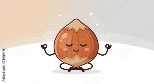 A Nutty Friend Meditating Peacefully In A Serene And Relaxing Environment