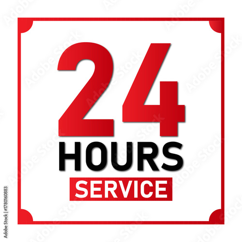 24 Hours Service Icon