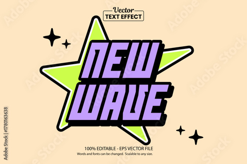 Retro vintage text effect, Editable text effect