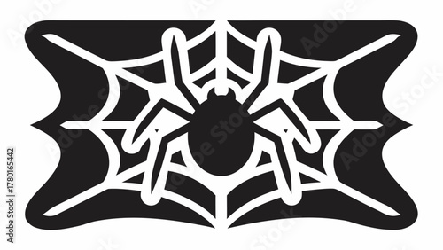 Spooky spider web design, perfect for Halloween promotions, scary event graphics, or creepy themed projects, ready for your design needs now