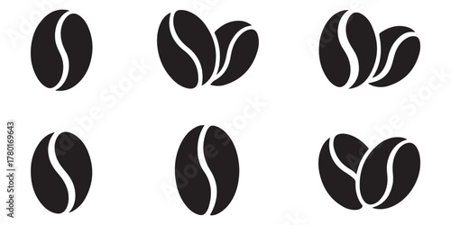  coffee bean silhouettes