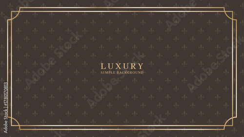 金色のラインをあしらった高級感のあるブラウンの背景