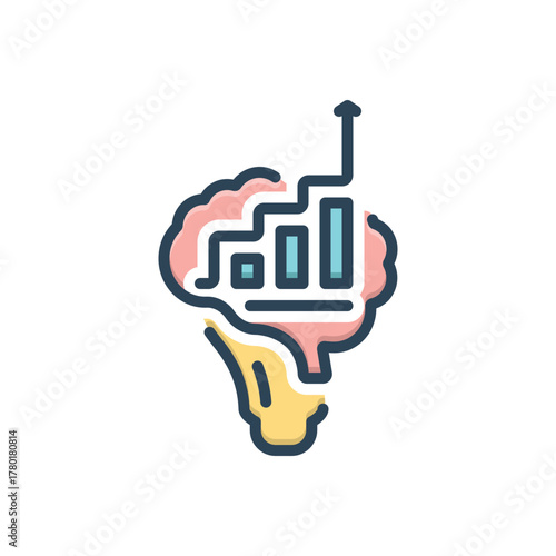 Color illustration icon for growth mindset