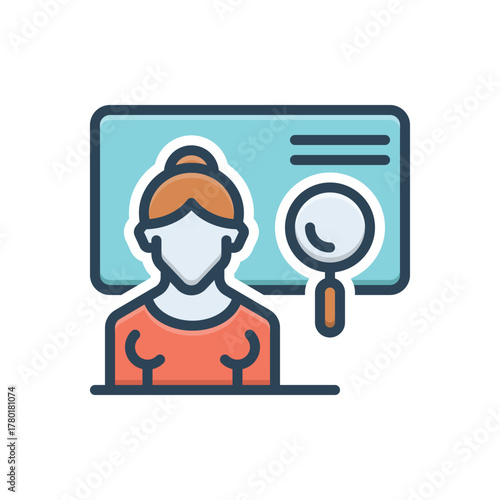 Color illustration icon for inquiry based teaching