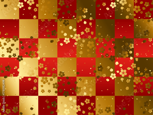 桜、格子、m10赤