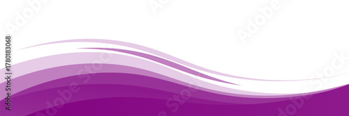 Purple abstract wave background with smooth curves and gradient layers