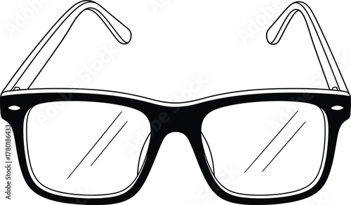glasses on white background