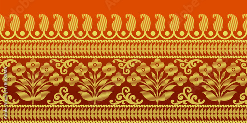 beautiful graphic saree design and this sari design is in Indian style which is for textile fashion industry and it can be used as wallpaper backdrop and website bg this style is originated in india 