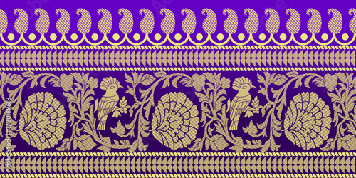 beautiful graphic saree design and this sari design is in Indian style which is for textile fashion industry and it can be used as wallpaper backdrop and website bg this style is originated in india 