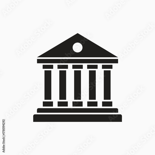  bank vector icon silhoutte vector with white background