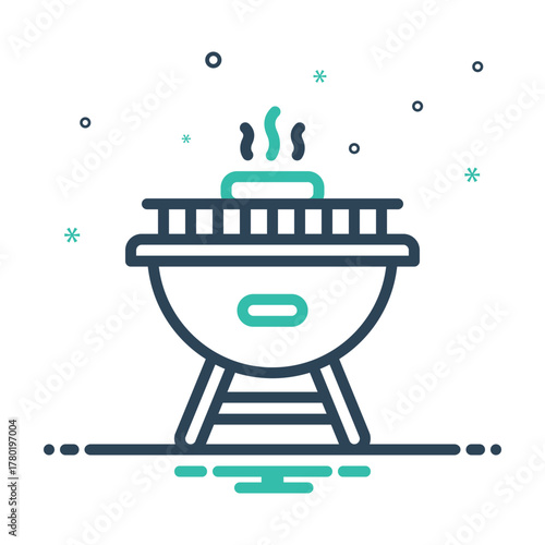 Mix icon for barbecue area