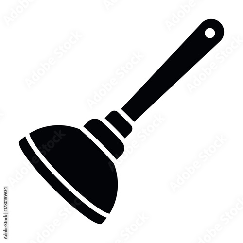 toilet plunger icon vector design template